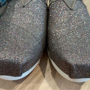 Toms Women's Alpargata Champagne Rainbow Glitter